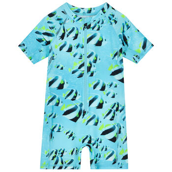 Younger Boys Blue Fish Protective Suit