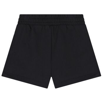 Girls Black Floral Shorts