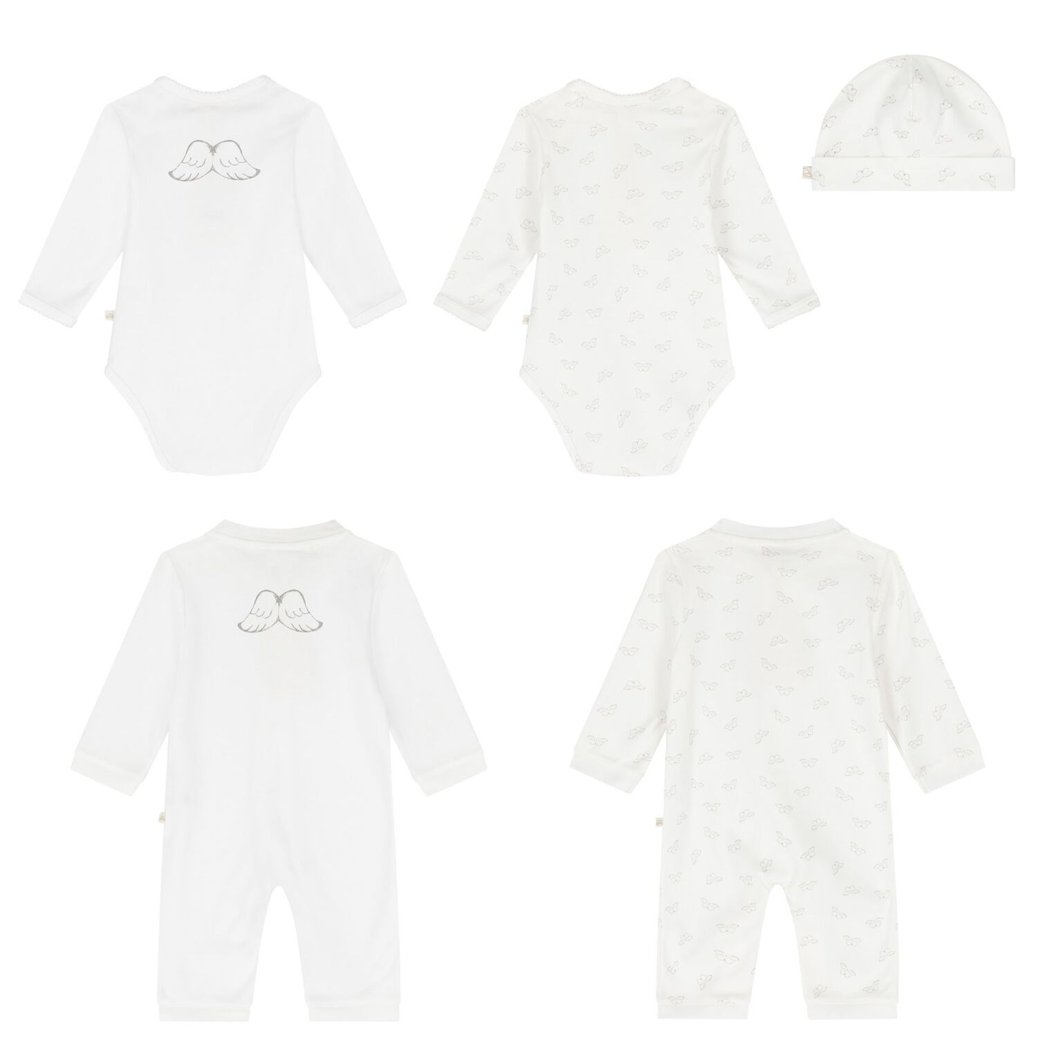 White Angel Wings Romper Gift Set, 1, hi-res image number null