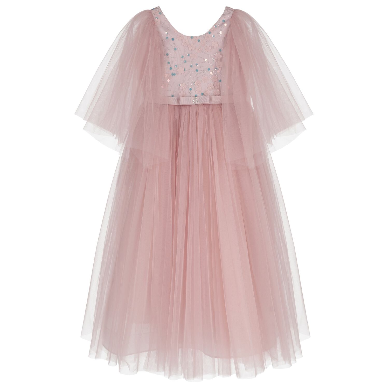 Girls Pink Sequin Tulle Dress, 1, hi-res