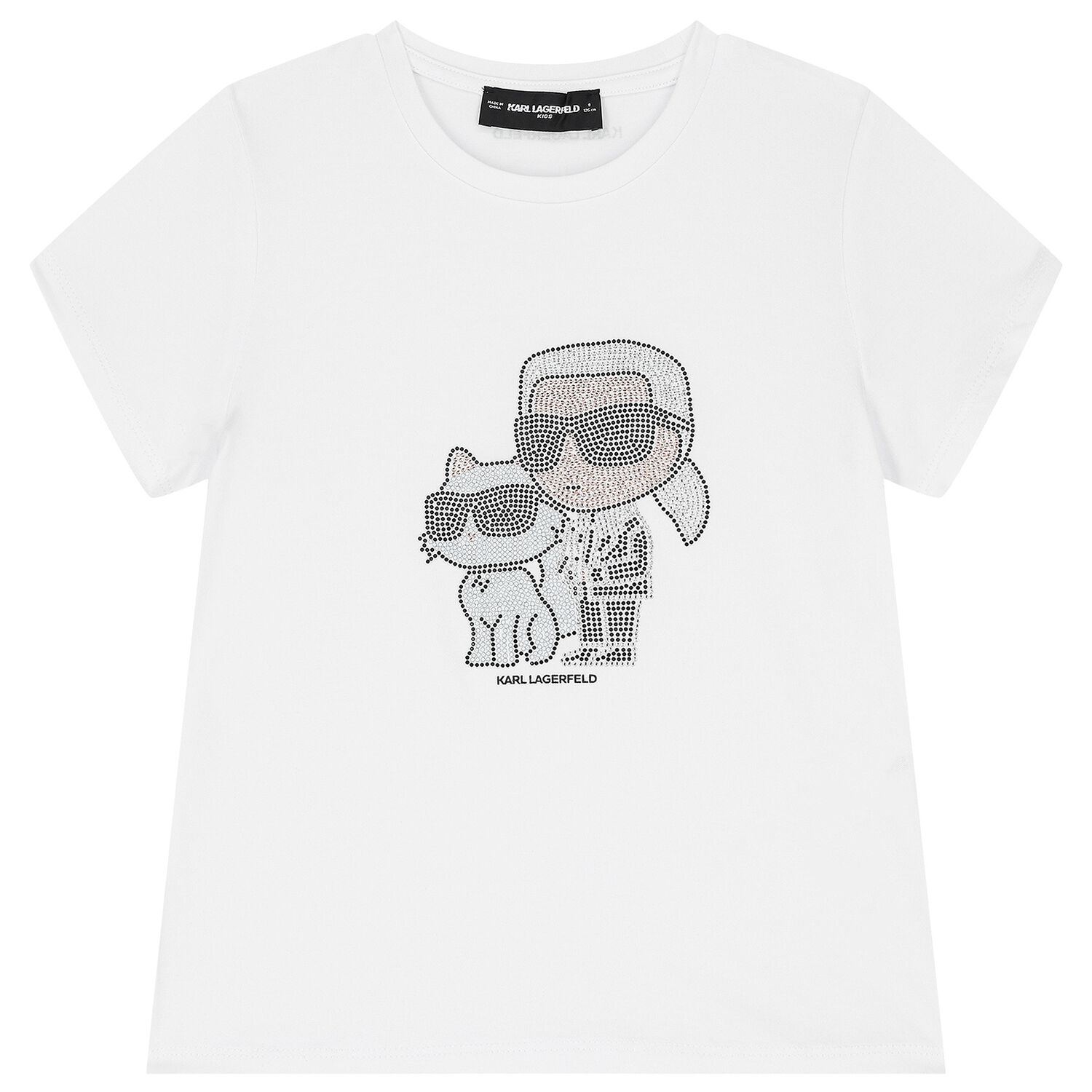 Girls White Ikonik Logo T-Shirt, 2, hi-res image number null