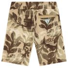 Boys Beige Logo Shorts, 2, hi-res