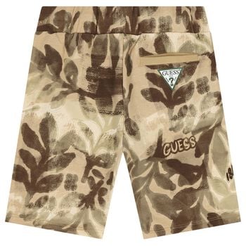 Boys Beige Logo Shorts