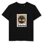 Boys Black Logo T-Shirt, 1, hi-res