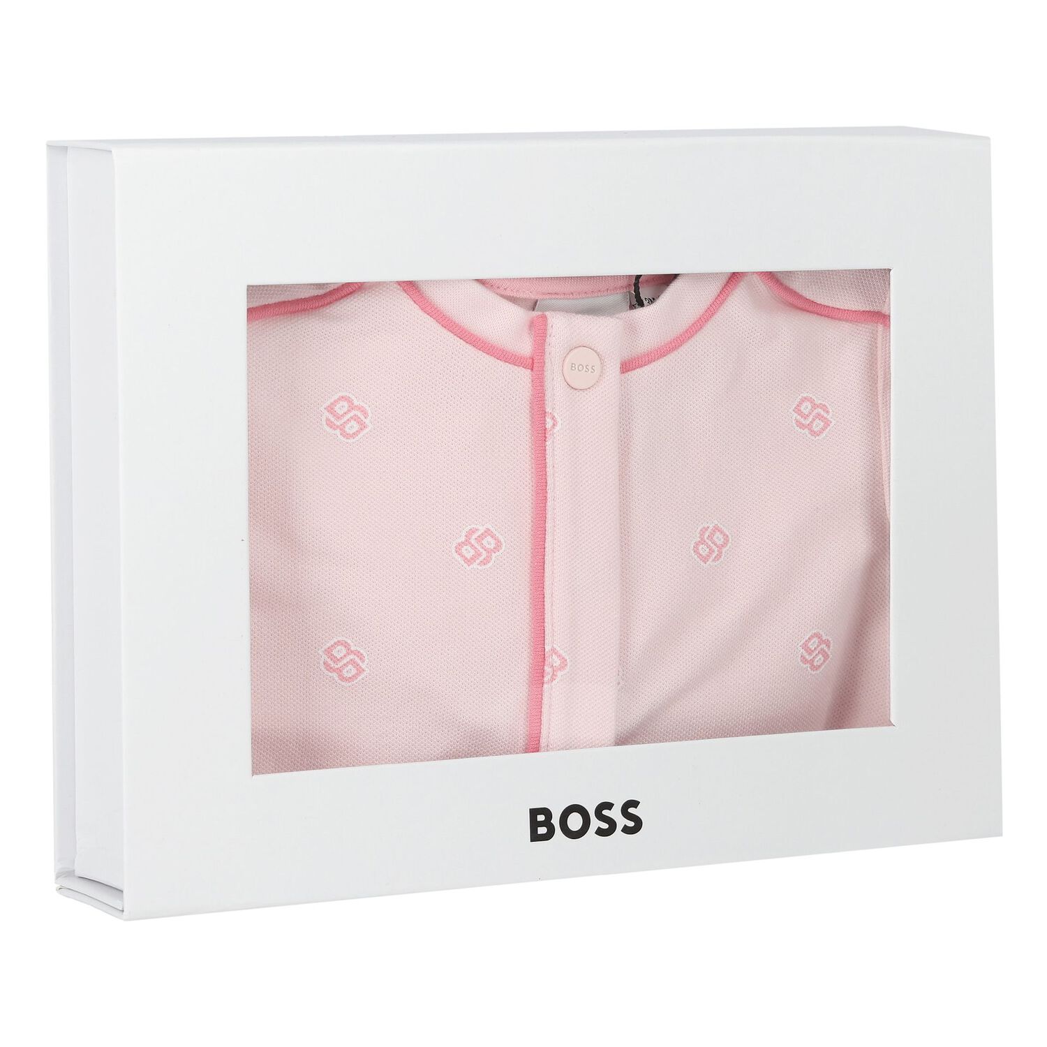 Baby Girls Pink Logo Babygrow Gift Set, 1, hi-res