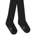 جوارب ضيقة بالشعار باللون الاسود للبنات, 1, hi-res