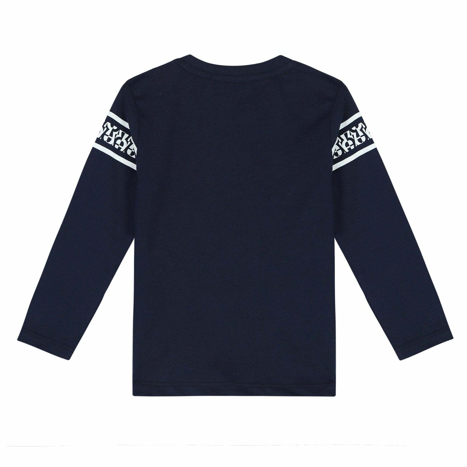 Younger Boys Navy Blue Logo Top, 1, hi-res