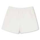 Girls Mini Me Ivory Logo Shorts, 1, hi-res