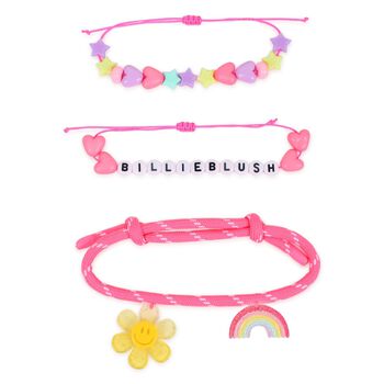 Girls Pink Logo Bracelets ( 3-Pack )