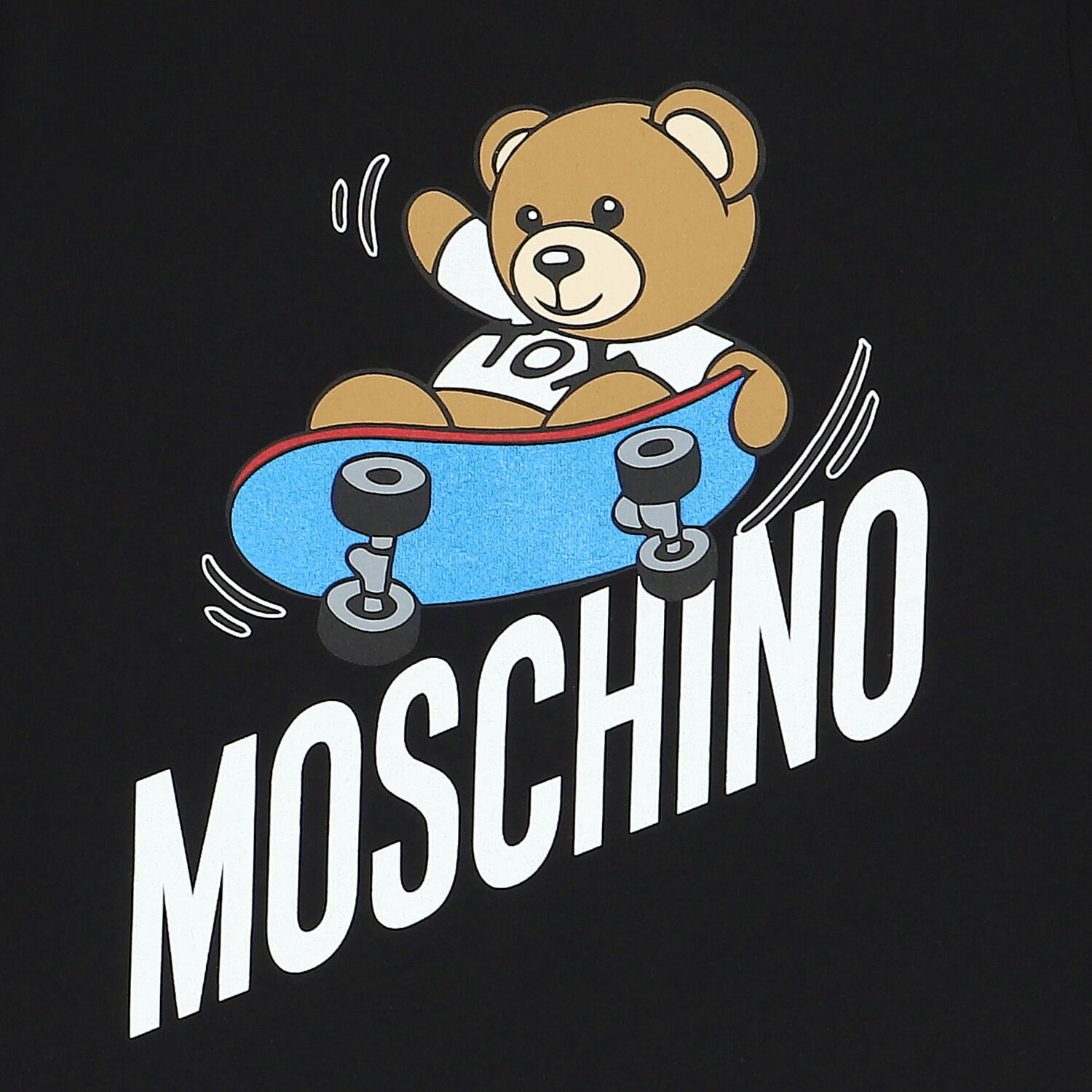 توب بأكمام بشعار تيدي باللون الاسود, 1, hi-res