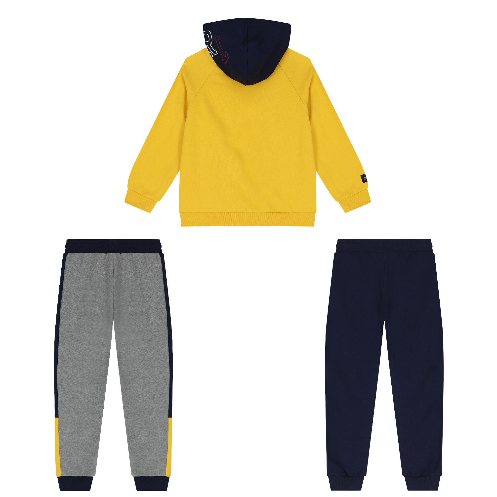 Yellow and blue tracksuit top