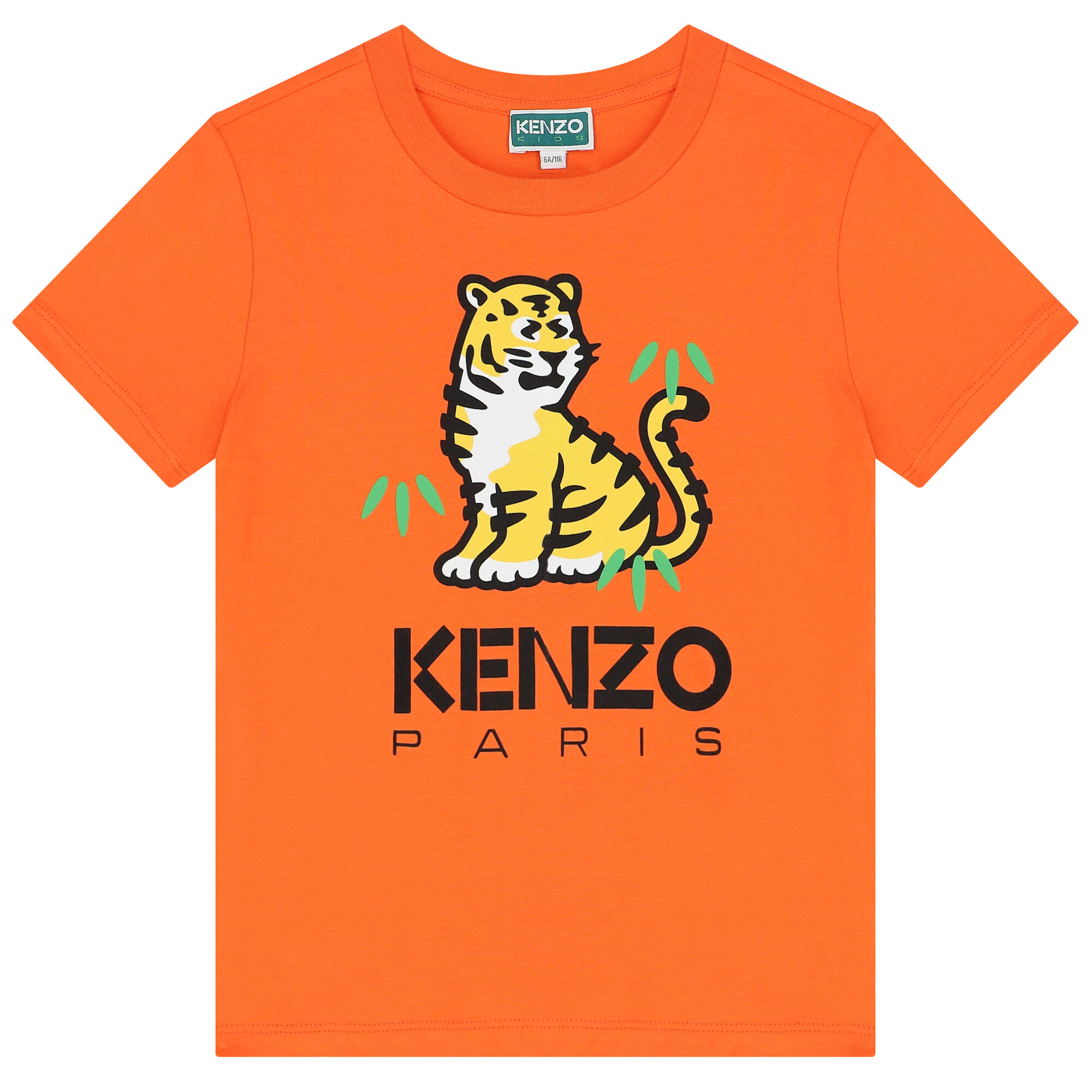 Orange tiger top t shirt