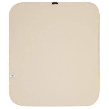 Beige & White Logo Baby Blanket