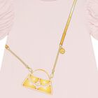 فستان بنات بالشعار بطبعه حقيبه باللون الوردى , 3, hi-res