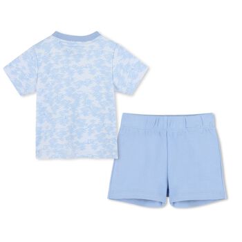 Baby Boys Blue Logo Shorts Set