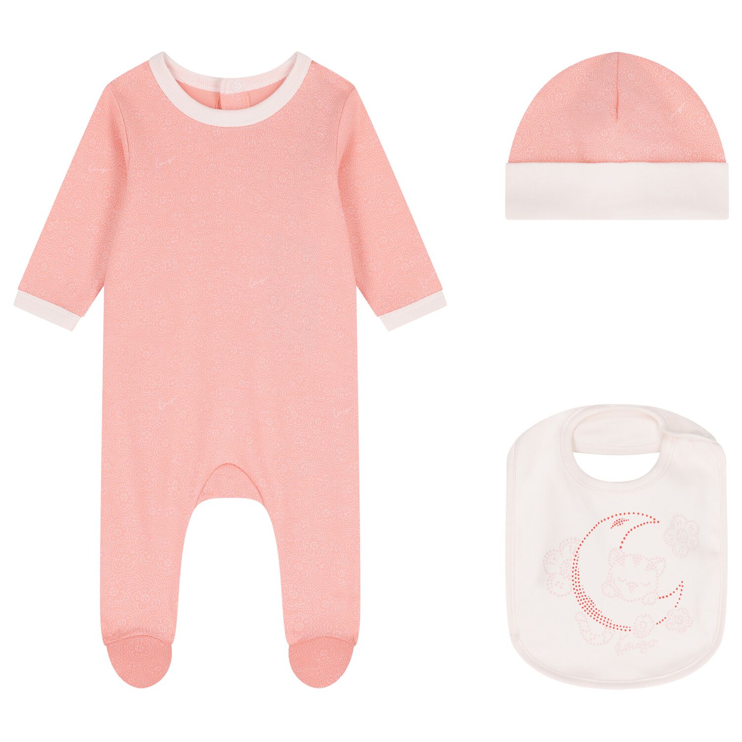 Baby Girls Pink Babygrow Gift Set, 1, hi-res