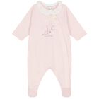 Baby Girls Pink Logo Babygrow, 2, hi-res