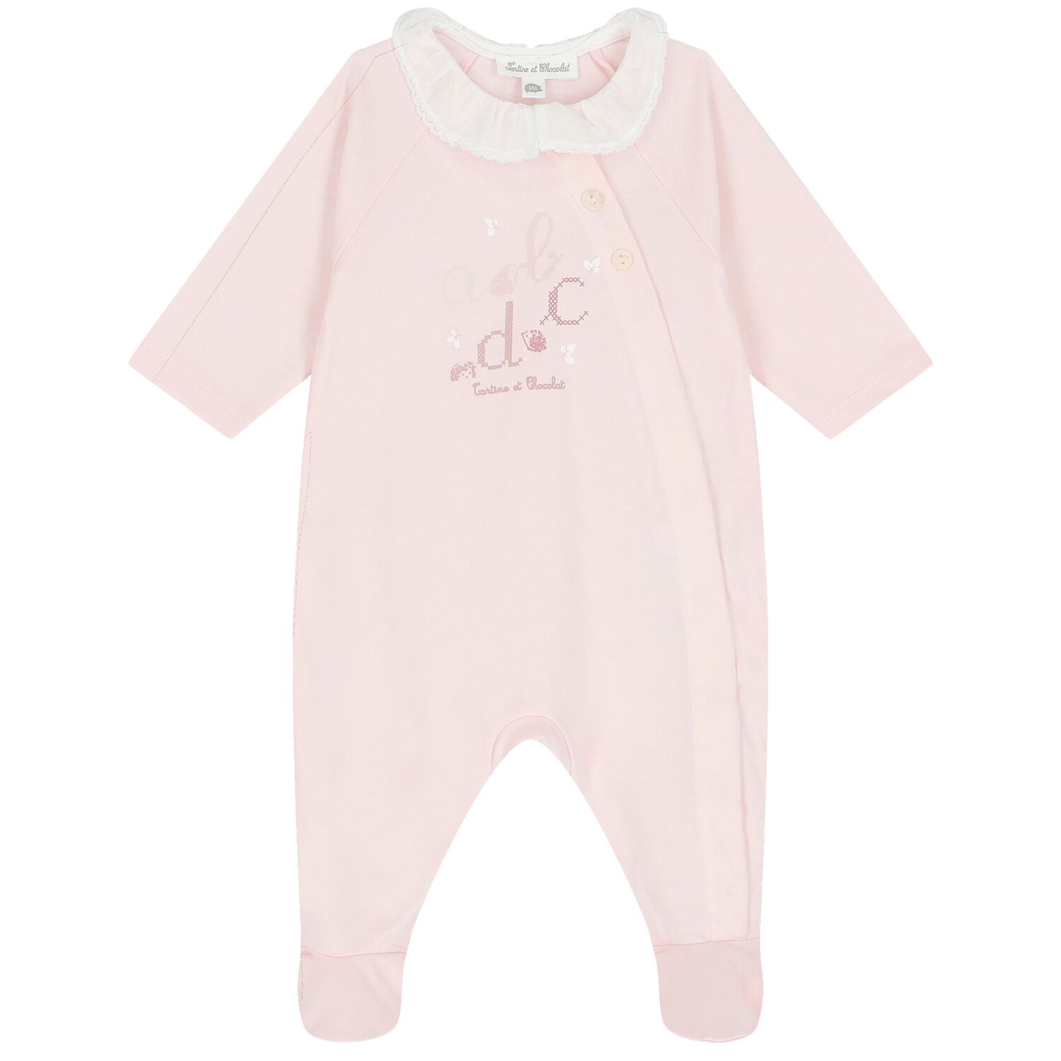 Baby Girls Pink Logo Babygrow, 2, hi-res