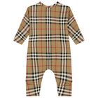 Beige Check Romper Gift Set, 1, hi-res
