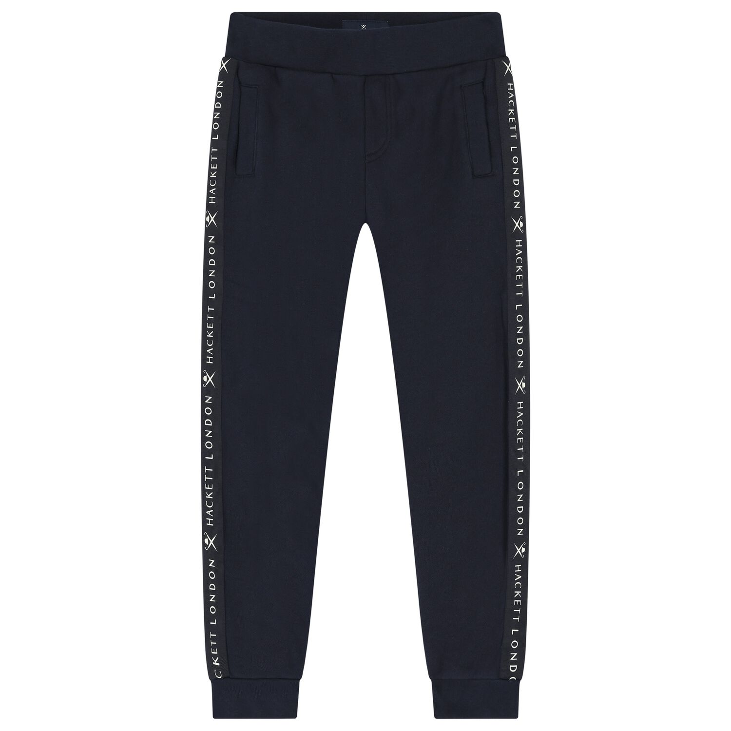 بنطلون أولاد رياضي بالشعار باللون الكحلي, 1, hi-res image number null