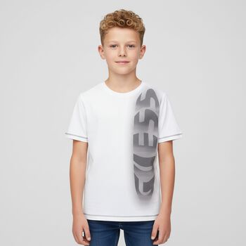 Boys White Logo T-Shirt