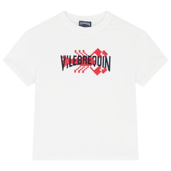 Boys White Lobster Logo T-Shirt