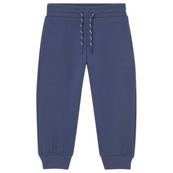 Younger Boys Blue Logo Joggers