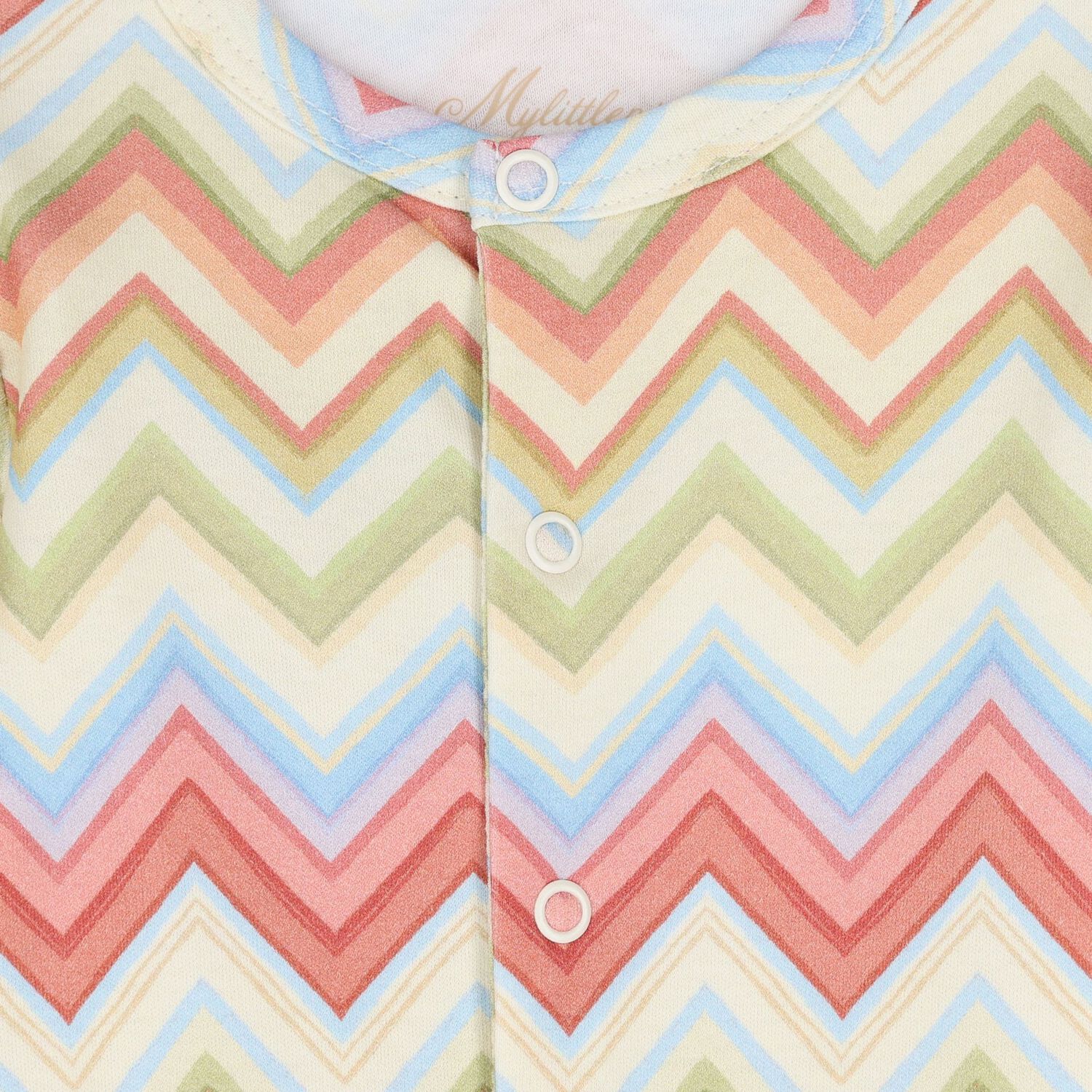 Baby Girls Multi-Coloured Zig Zag Babygrow Set, 2, hi-res