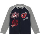 Boys Navy & Grey Tracksuit, 1, hi-res