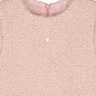 Girls Pink Bow Boucl&eacute; Dress, 1, hi-res