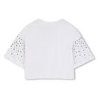 Girls White Logo T-Shirt, 1, hi-res