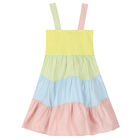 Girls Multi-Colored Smocked Dress, 1, hi-res
