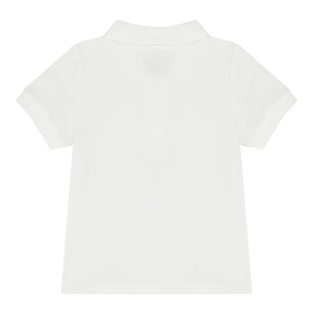 Baby Boys White Logo Polo Shirt