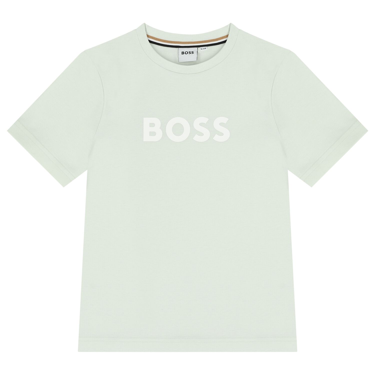 Boys Mini Me Green Logo T-Shirt, 7, hi-res