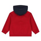 Younger Boys Ivory, Red & Navy Blue Teddy Bear Tracksuit Set (3 Piece), 3, hi-res