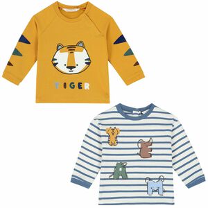 Baby Boys Ivory & Yellow Long Sleeve Top ( 2-Pack )