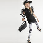 حقيبة بالشعار باللون الأسود للبنات, 1, hi-res