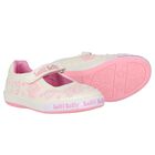 Girls White Logo Beaded Hearts Shoes, 1, hi-res