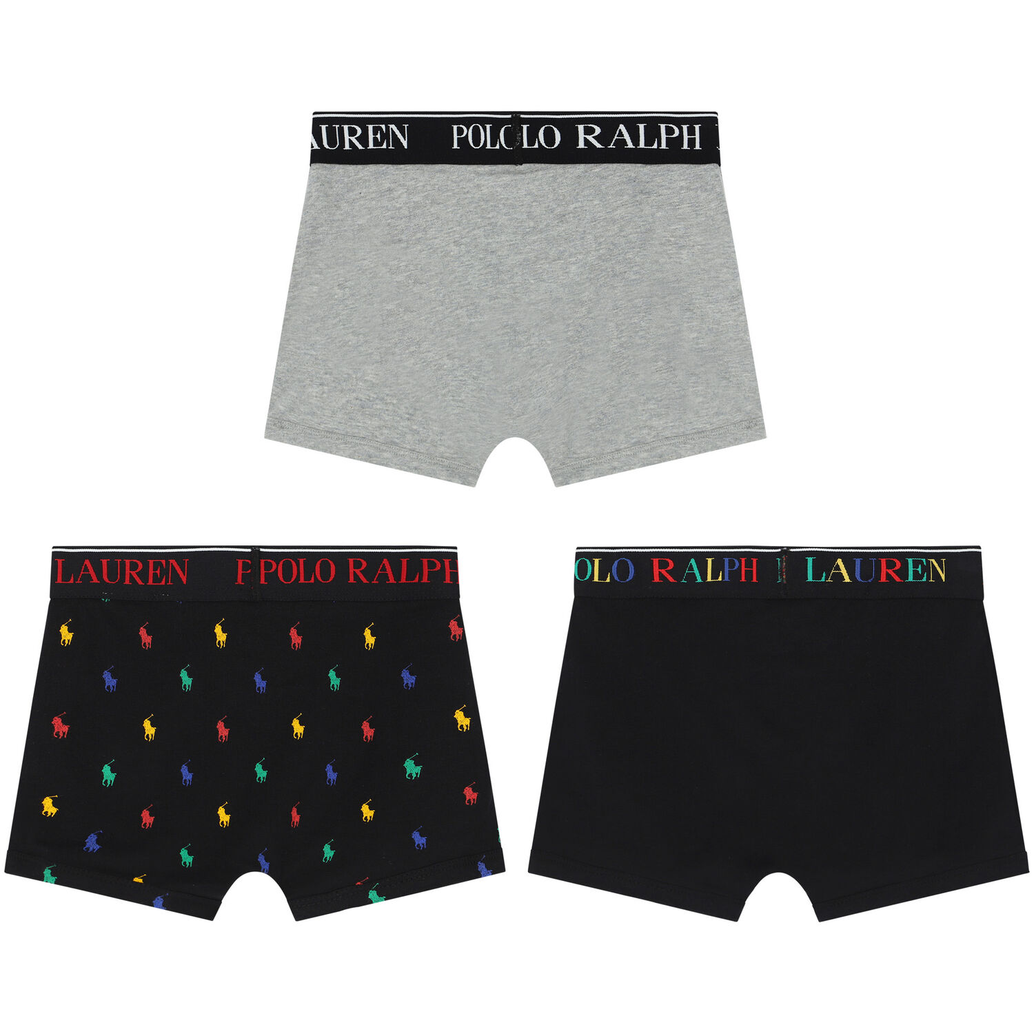 Boys Black & Grey Logo Boxer Shorts (3-Pack), 1, hi-res image number null