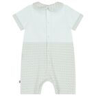 Baby Boys Blue Logo Romper, 2, hi-res