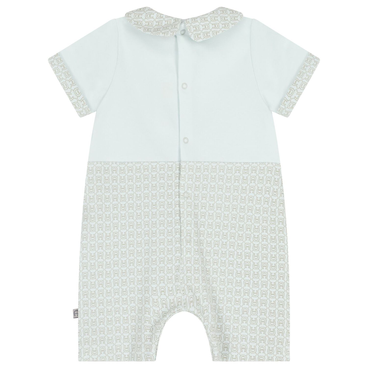 Baby Boys Blue Logo Romper, 2, hi-res