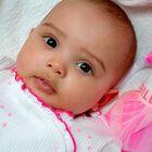 Baby Girls White Heart Babygrow, 1, hi-res