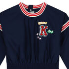 فستان بالشعار باللون الكحلي , 1, hi-res