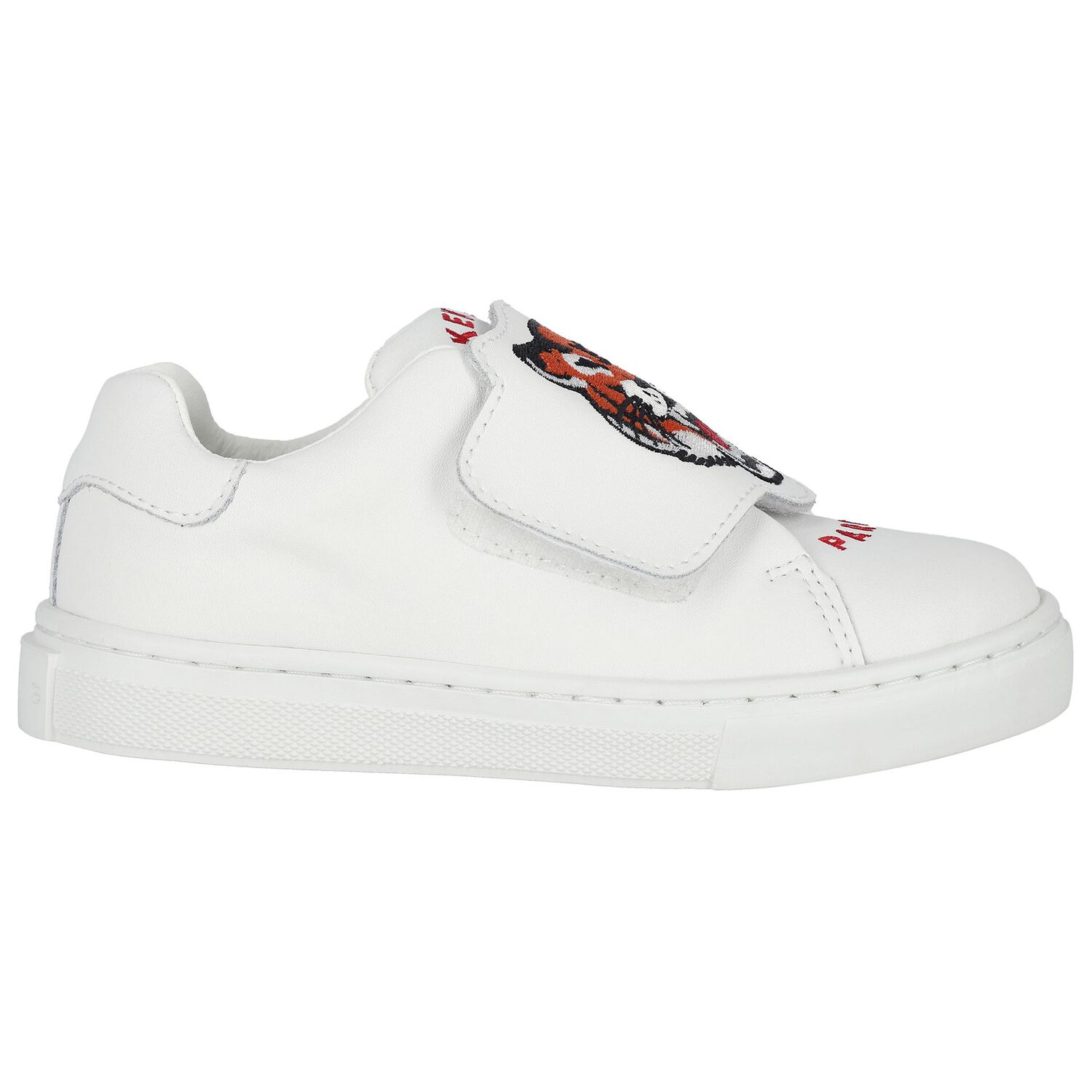 حذاء رياضي بالشعار باللون الأبيض, 1, hi-res