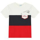 Boys Ivory, Grey & Red Shorts Set, 1, hi-res