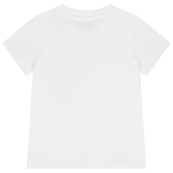 تيشيرت للبنات  بالشعار باللون الابيض 
