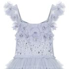 Girls Blue Sequin Tulle Dress, 1, hi-res