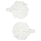 Girls White Flower Hairclips ( 2 Pack ), 1, hi-res