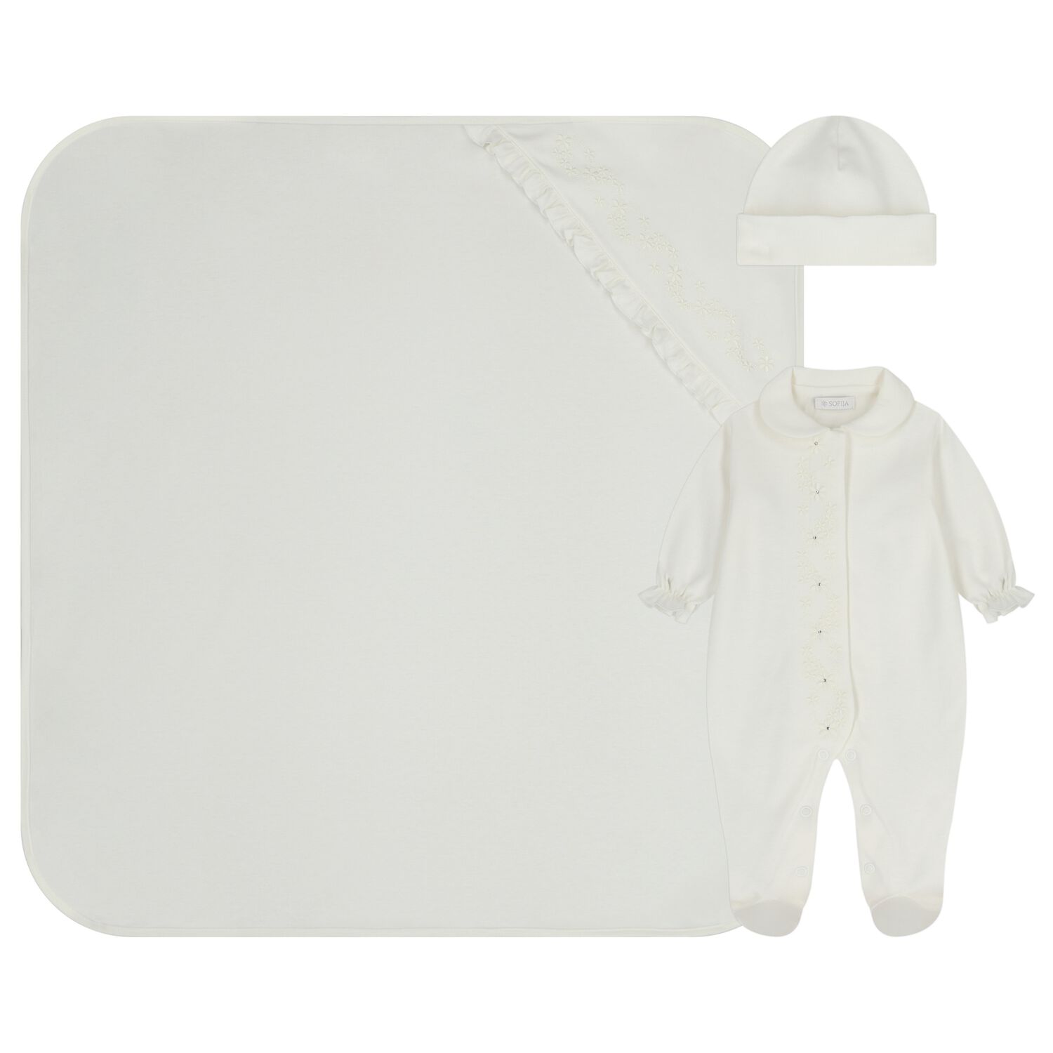 Baby Girls Ivory Babygrow Gift Set, 1, hi-res