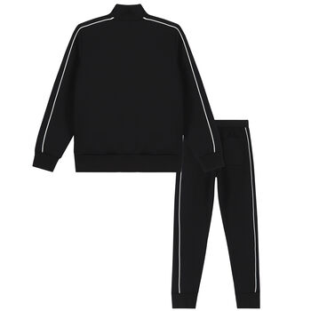 Boys Black Logo Tracksuit